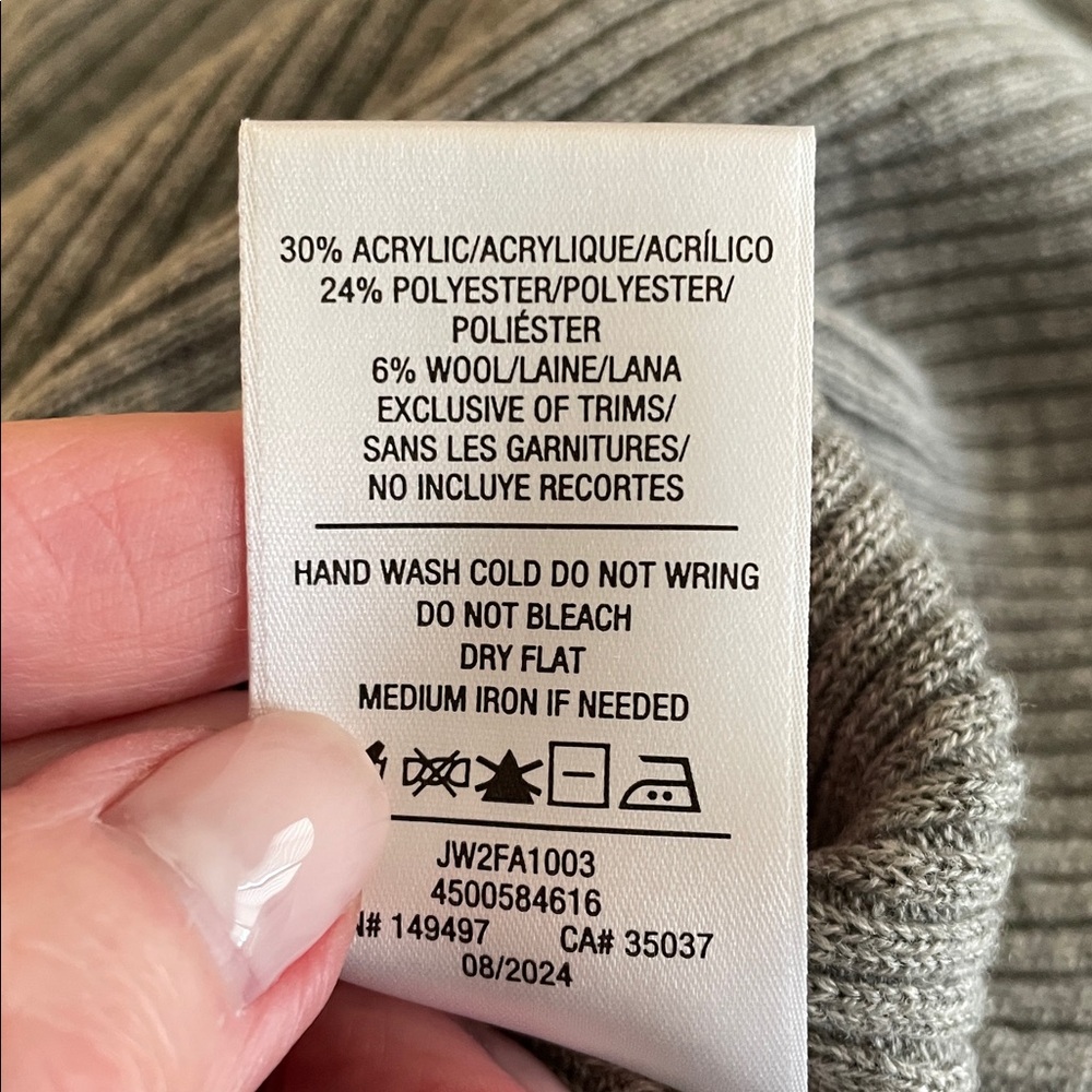 NWT JOE’S JEANS Heather Gray pull over ribbed top Puff shoulder size XL - Picture 11 of 11